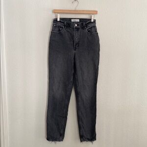 Abercrombie & Fitch The 90s Straight Ultra High Rise Jeans Curve Love Black 27/4